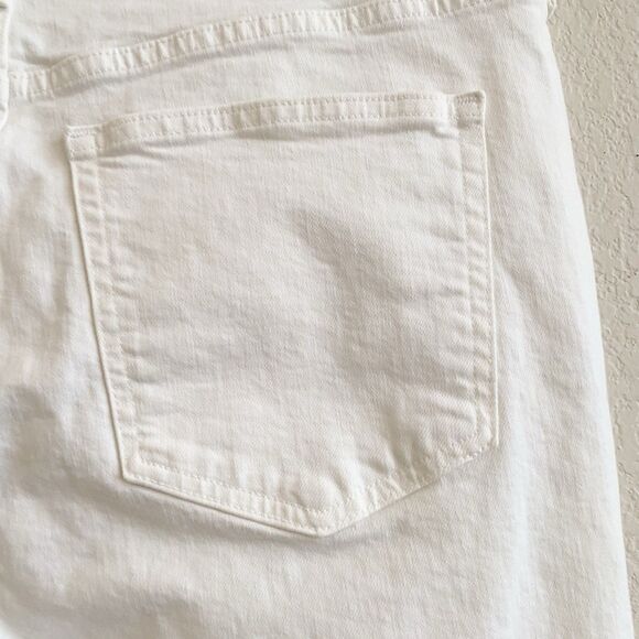 J.CREW Jeans Women 32 Demi Boot Crop High Rise White Stretch 9” Leg‎ Opening - Picture 7 of 11